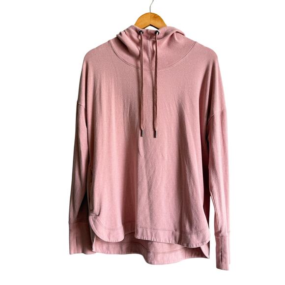 Sweaty Betty Pink Escape Fleece Hoodie Sweatshirt Size US 14 - Picture 1 of 8